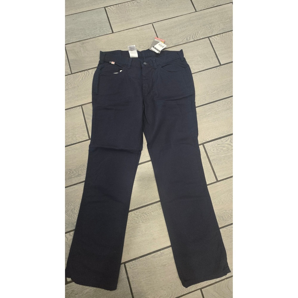 Carhartt Womens FR Rugged Flex Canvas Pants Dark Navy 102689-410 Size 14 Regular